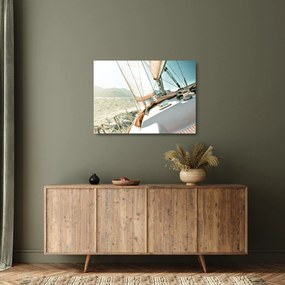Tablou pe sticlă - Yacht (70x50 cm)