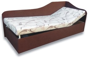 Pat de o persoană (canapea) 80 cm Abigail (Sand 10 + maro închis 40) (D). 793055