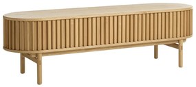 Comodă TV cu aspect de lemn de stejar 160x48 cm Carno – Unique Furniture