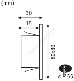 Paulmann 93094 - LED 1,2W lampă de scară EDGE 230V