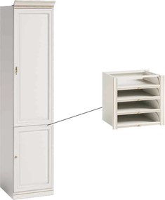 Dulap lemn masiv Vanna cu Oglindă, 50,4 × 62,5 × 245,8 cm