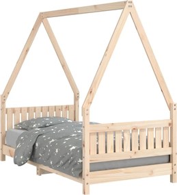 vidaXL Cadru de pat pentru copii, 80x160 cm, lemn masiv de pin