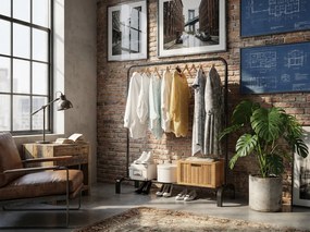 Suport pentru haine RAXIO 150x110x40 cm, negru