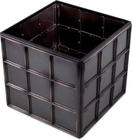 Ghiveci, Vas decorativ din otel inoxidabil Grid M bronz vintage