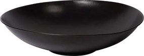Bol servire, negru, din metal, Extra