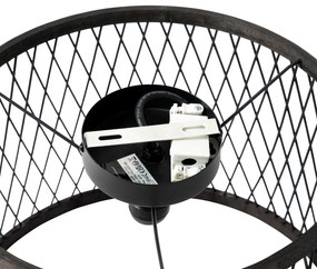 Plafonieră rustică neagră din ratan 40 cm IP44 - Calamus