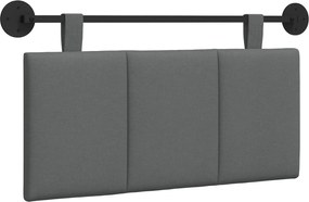vidaXL Cap de pat suspendat Dungi Gri închis 100 x 55 x 5 cm țesătură