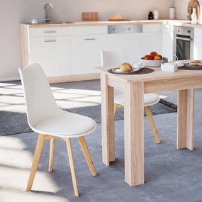 Scaun de sufragerie Silla 6 buc în alb