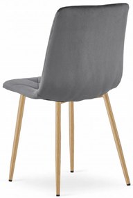 Scaun dining catifea LIBRA gri închis