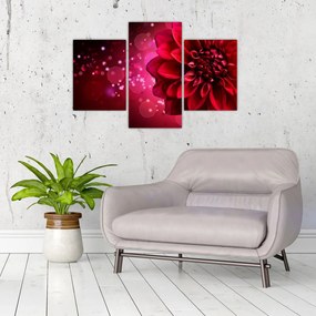 Tablou cu floare roșie (90x60 cm)
