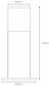 Lampă de exterior Lucide 14899/50/12 FEDOR 1xE27/40W/230V IP44 49 cm crom