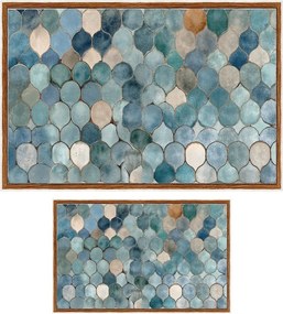 Covorașe de baie albastre 2 buc. 60x100 cm – Foutastic