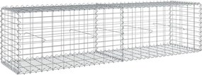 vidaXL Coș gabion cu capac, 200x50x50 cm, fier galvanizat
