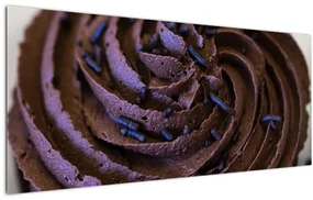 Tablou - Cupcake din ciocolată (120x50 cm)