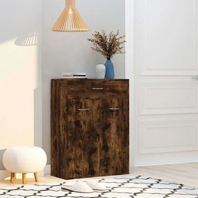 vidaXL Pantofar, stejar fumuriu, 60x35x84 cm, lemn prelucrat