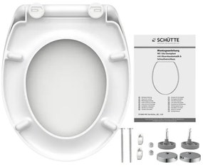 Schütte 82300-A - Capac WC alb cu SoftClose, din duroplast