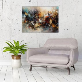 Tablou pe sticlă - Grafică abstractă (70x50 cm)