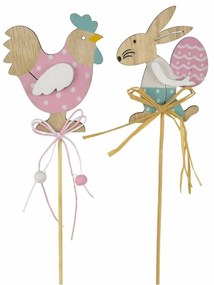 Set de figurine iepuraș și găinușă, 2 buc.,înălțime 36 cm