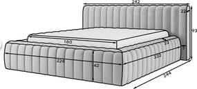 Pat lemn masiv Carilla 140/160/180x200 cm Personalizabil - Royal 18, 180x200