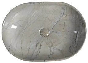 Sapho - Lavoar DALMA pentru blat, 59 x 42 cm, ceramică/gri