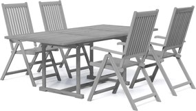 vidaXL Set mobilier de grădină, 5 piese, lemn masiv de acacia