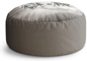 Taburet Circle cai albi, gri