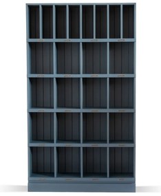 Biblioteca din lemn de pin, 16 rafturi, Library