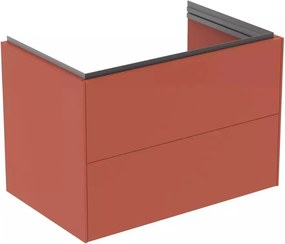 Dulap baza suspendat Ideal Standard Atelier Conca 2 sertare rosu - oranj 80 cm