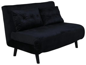 Canapea extensibilă Dallas 1713Numărul de locuri: 2, Negru, 78x120x73cm, Picioare: Plastic