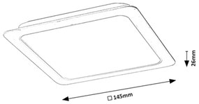 Spot LED incastrabil design modern Shaun alb 14,5x14,5cm