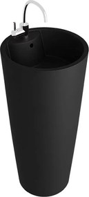 Lavoar freestanding Rune Jera rotund 40 cm negru mat