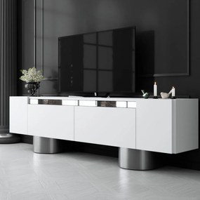 Măsuță TV Bohem White and Silver