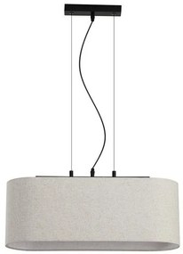 Lustra suspendata cu abajur oval in Hessian