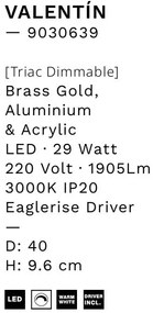 Plafoniera LED design deosebit Valentin 40cm