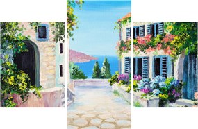 Tablou - Alee grecească, pictură în ulei (90x60 cm)