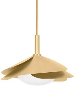 Lustra suspendata, Metal, Foita Auriu Vintage, BROOKHAVEN 56cm