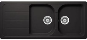 Set chiuveta bucatarie Schock Formhaus D-200si baterie bucatarie Schock Cosmo Cristalite Nero 116 x 50 cm