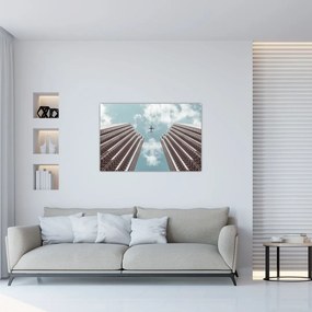 Tablou cuavion între clădiri (90x60 cm)