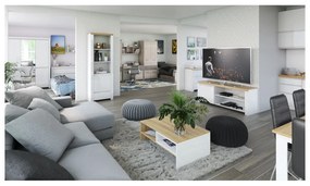 Dulap cu rafturi JESS (castan nairobi + onyx). 1091607