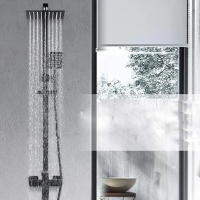 Baterie duș, design rafinat și finisaj elegant – Model Negru HS007 – Perfectă pentru Baia Ta Modernă