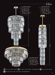 Lustra LUX aplicata, realizata manual ELLINI diametru 25cm, H-60cm