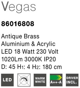 Lustra LED moderna diametru 45cm, Vegas