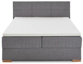 Pat boxspring gri cu spațiu de depozitare 180x200 cm Tambo – Meise Möbel