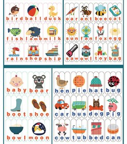 Jucărie educativă din lemn pentru învățarea limbii engleze