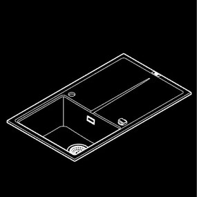 GROHE K400 31640AP0 - chiuvetă din compozit, 860 × 500 mm, granit/negru