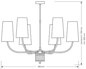 Candelabru 6 brate elegant design modern Pesaro