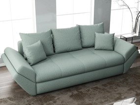 Canapea extensibilă dumonde cu ladă de depozitare si sezut confortabil din spuma high-density, Loana Enjoy Mint 250x100 cm