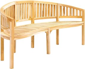 vidaXL Bancă în formă de banană, 200 cm, lemn masiv de tec