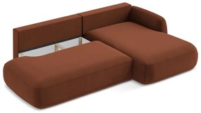 Colțar teracotă extensibil (cu colț pe partea dreaptă/cu șezlong) Hale – Makamii