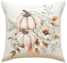 Husa pentru perna BLOSSOM FALL 45x45 cm, crem